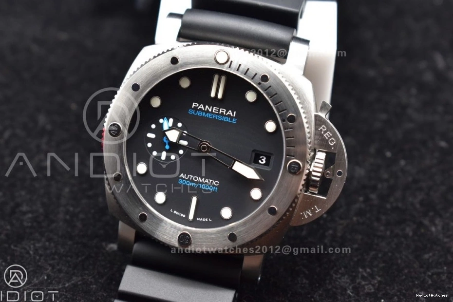 Strap SBF Rubber Edition Dial P PAM1229 Y Black 1:1 DailyWear on Black Best 437 0418